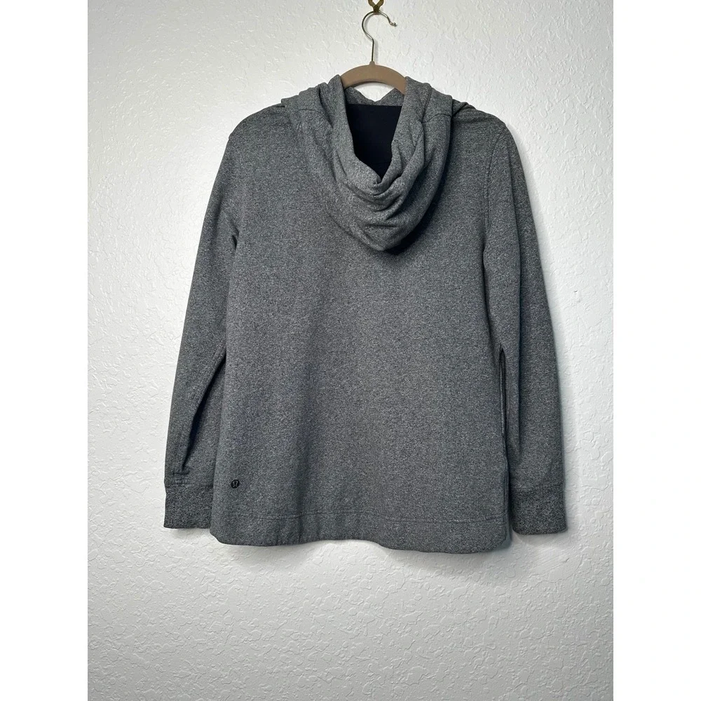 Lululemon Split Pullover‎ Hoodie Womens 6 Sweatshirt Heathered Grey Athleisure